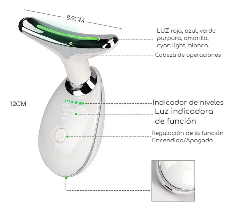 ¡Masajeador facial reductor papada, Antiarrugas y productor de colágeno!